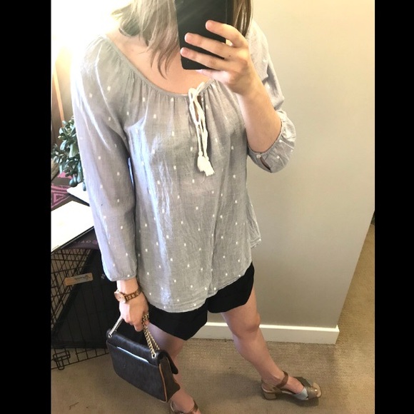 Wilfred Aritzia Blue/Gray Linen Tunic - Picture 3 of 3